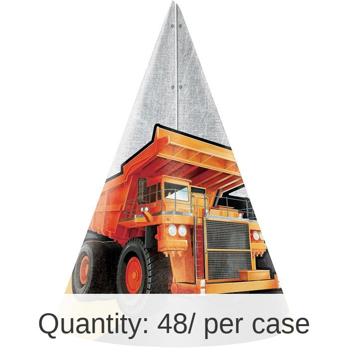48/Case Bulk Big Dig Construction Party Hats