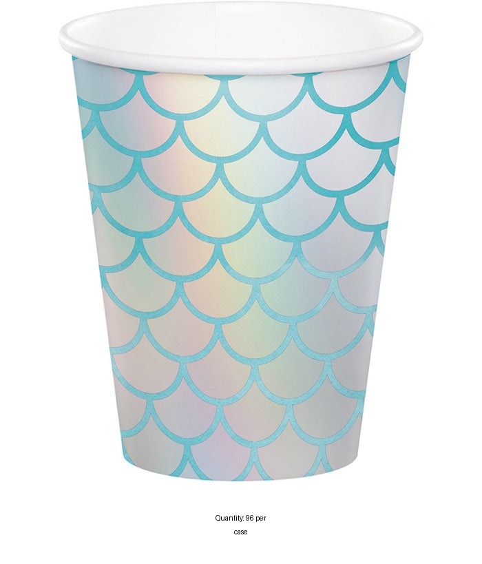 96/Case Bulk Iridescent Mermaid Cups