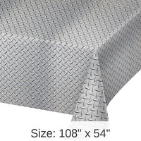 6/Case Bulk Diamond Plate Plastic Table Covers