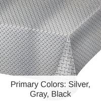 6/Case Bulk Diamond Plate Plastic Table Covers