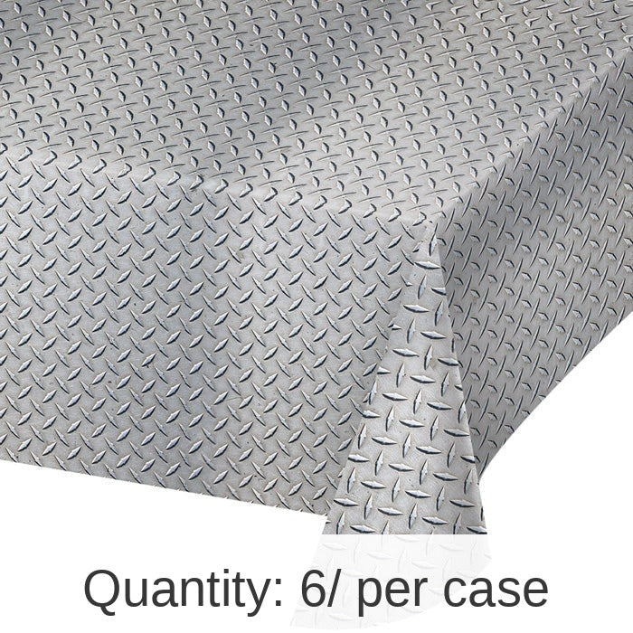 6/Case Bulk Diamond Plate Plastic Table Covers