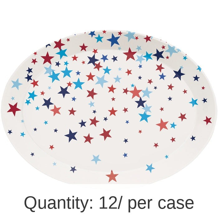 12/Case Bulk Patriotic Fourth of July Plastic Trays