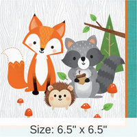 192/Case Bulk Wild One Woodland Animals Luncheon Napkins