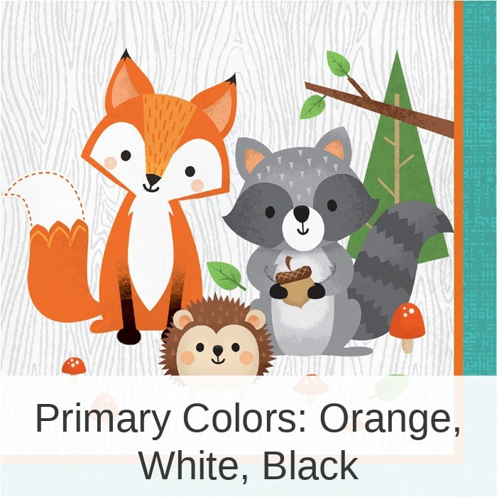 192/Case Bulk Wild One Woodland Animals Luncheon Napkins