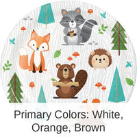 96/Case Bulk Wild One Woodland Animals Dessert Plates
