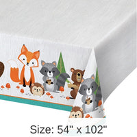 6/Case Bulk Wild One Woodland Plastic Table Covers