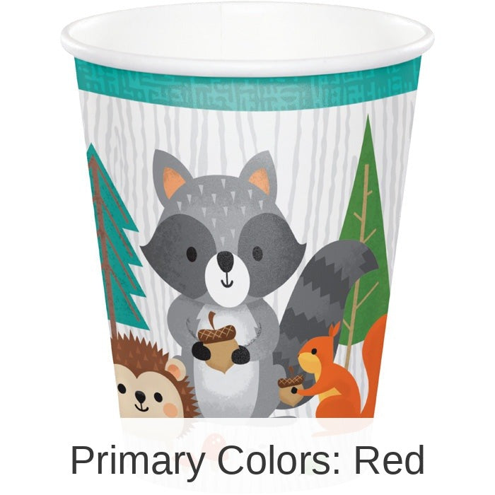 96/Case Bulk Wild One Woodland 9 oz Paper Cups