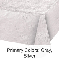 12/Case Bulk Opalescent White Metallic Table Covers