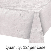 12/Case Bulk Opalescent White Metallic Table Covers