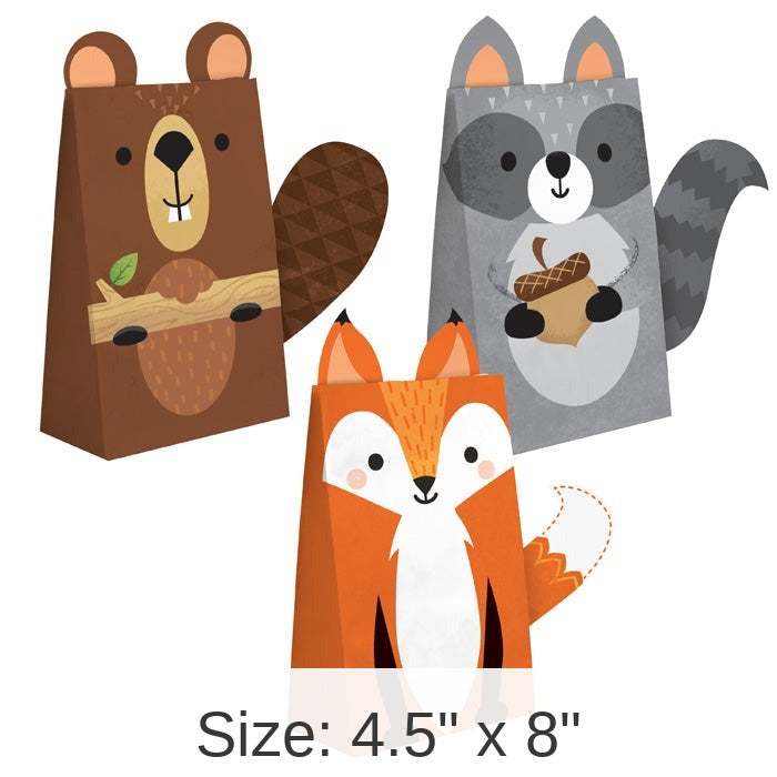 96/Case Bulk Wild One Woodland Paper Treat Bags