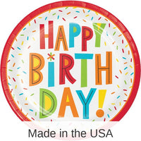 96/Case Bulk Birthday Fun Paper Dinner Plates