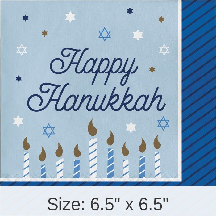 192/Case Bulk Hanukkah Celebration Luncheon Napkins