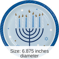 96/Case Bulk Hanukkah Celebration Dessert Plates