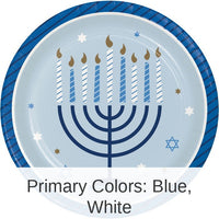 96/Case Bulk Hanukkah Celebration Dessert Plates