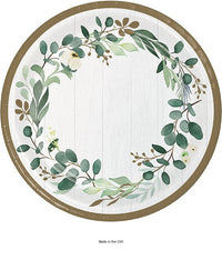 96/Case Bulk Eucalyptus Dinner Plates