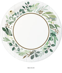 96/Case Bulk Eucalyptus Dessert Plates
