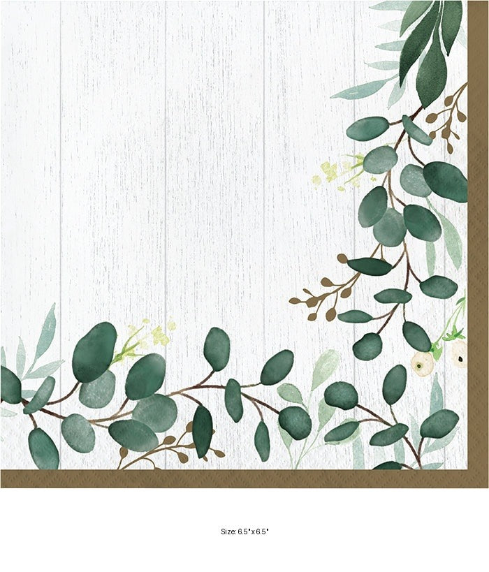 192/Case Bulk Eucalyptus Luncheon Napkins