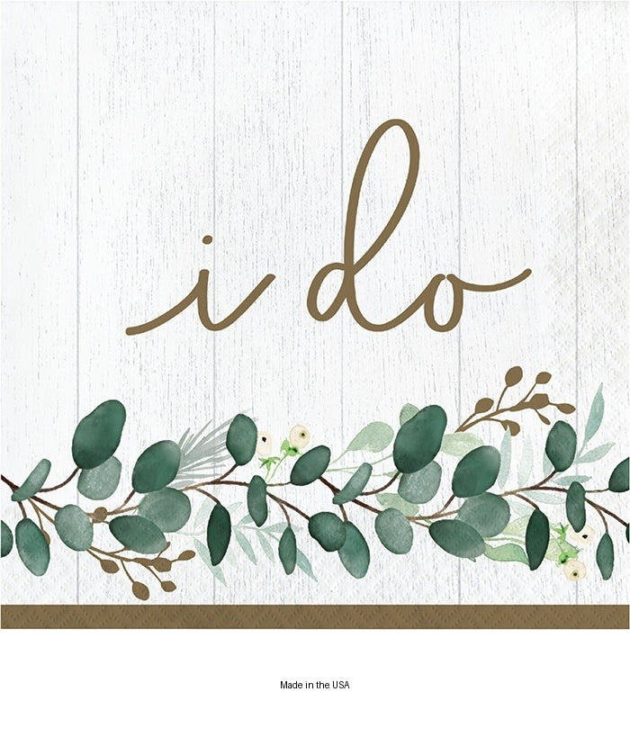 192/Case Bulk Eucalyptus I Do Luncheon Napkins