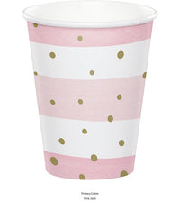96/Case Bulk Pink and Gold Celebration Cups