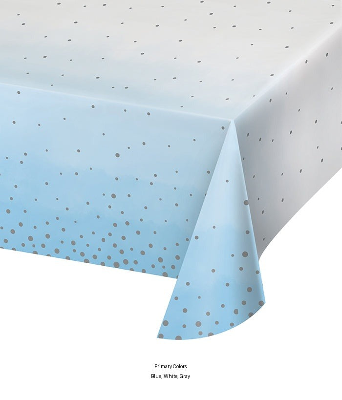 6/Case Bulk Blue and Silver Celebration Paper Table Covers