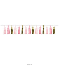 6/Case Bulk Pink and Gold Celebration Tassel Garland