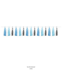 6/Case Bulk Blue and Silver Celebration Tassel Garland