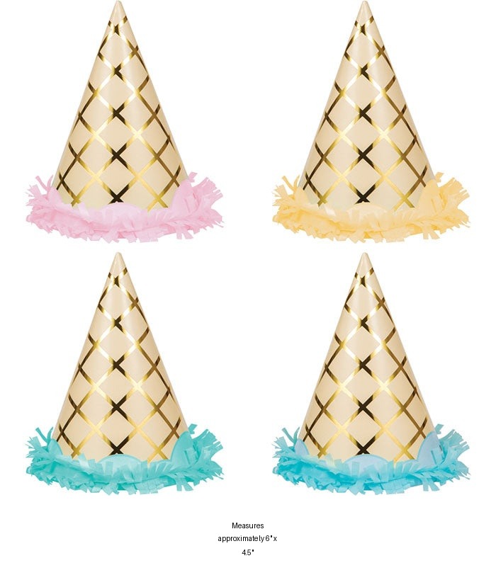 48/Case Bulk Ice Cream Party Party Hats