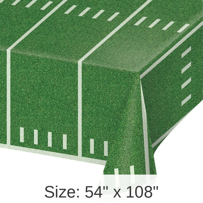 6/Case Bulk Football Field Plastic Table Covers