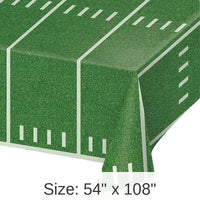 6/Case Bulk Football Field Plastic Table Covers