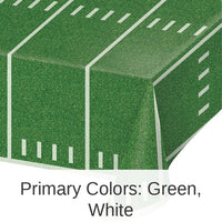 6/Case Bulk Football Field Plastic Table Covers