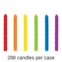 288/Case Bulk Rainbow Spiral Candles