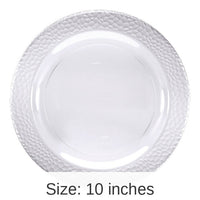 120/Case Bulk Clear Pebble Plastic Banquet Plates
