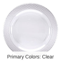 120/Case Bulk Clear Pebble Plastic Banquet Plates