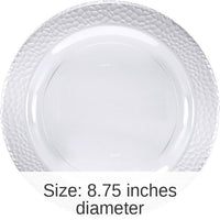 120/Case Bulk Clear Pebble Plastic Dinner Plates