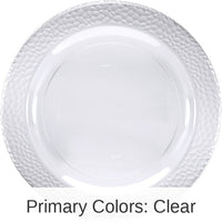120/Case Bulk Clear Pebble Plastic Dinner Plates