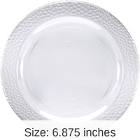 120/Case Bulk Clear Pebble Plastic Dessert Plates