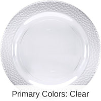 120/Case Bulk Clear Pebble Plastic Dessert Plates