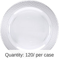 120/Case Bulk Clear Pebble Plastic Dessert Plates