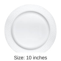 120/Case Bulk Pearl Pebble Plastic Banquet Plates