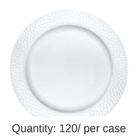 120/Case Bulk Pearl Pebble Plastic Banquet Plates