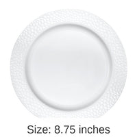 120/Case Bulk Pearl Pebble Plastic Dinner Plates