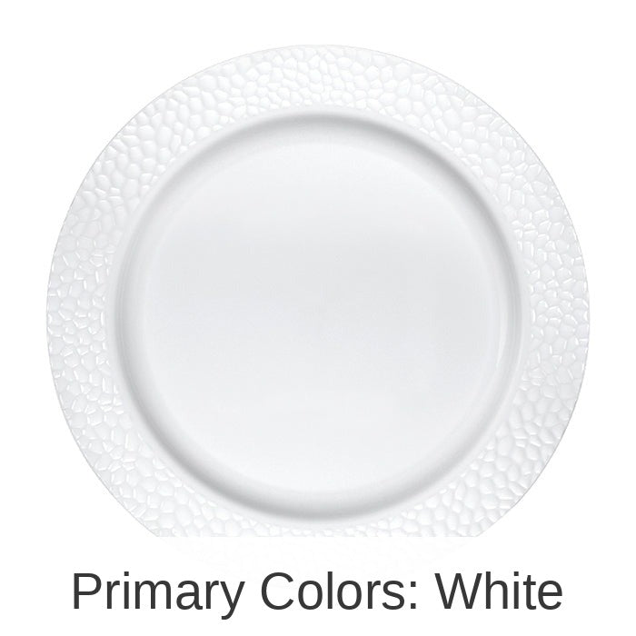 120/Case Bulk Pearl Pebble Plastic Dessert Plates