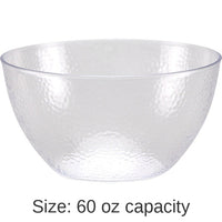 12/Case Bulk Clear Pebble 60 oz Plastic Bowls