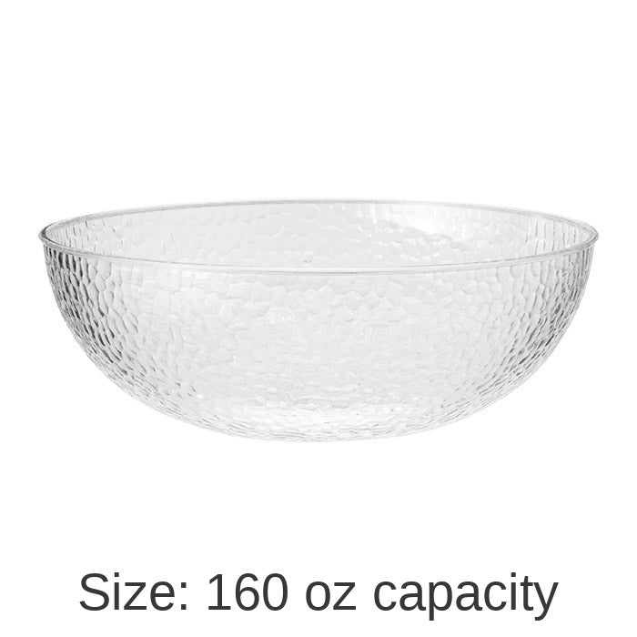 12/Case Bulk Clear Pebble 160 oz Plastic Bowls