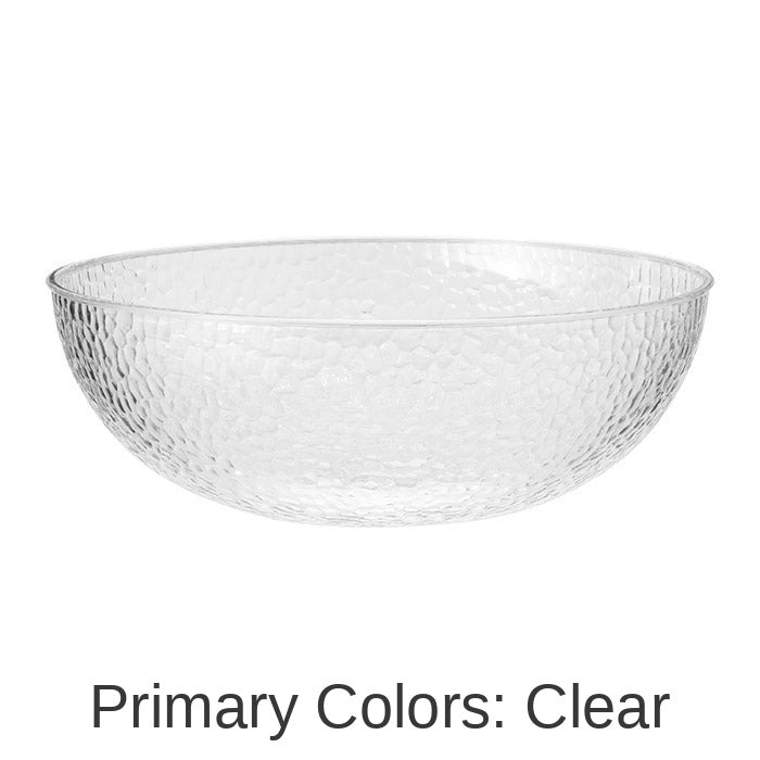 12/Case Bulk Clear Pebble 160 oz Plastic Bowls