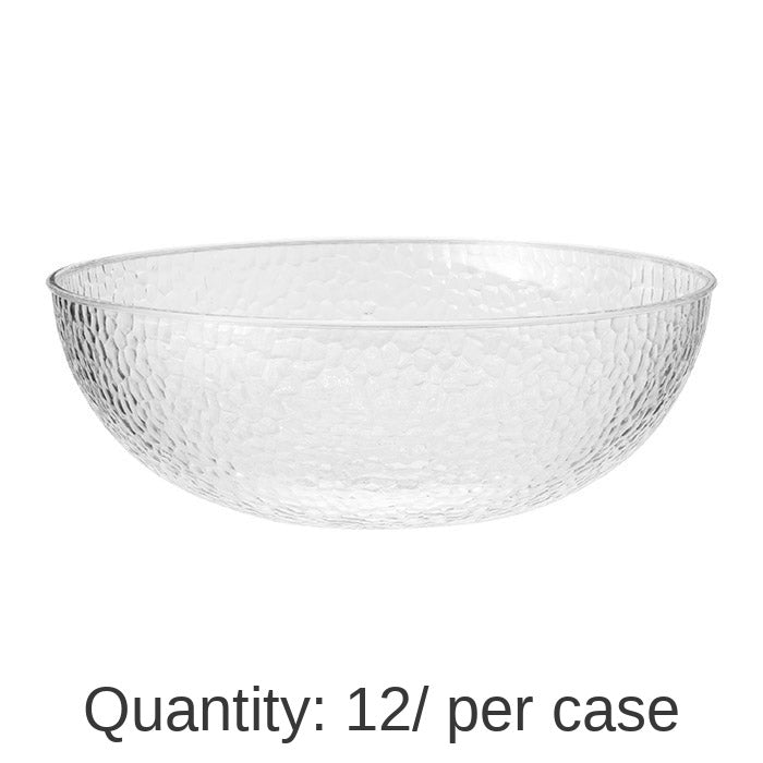 12/Case Bulk Clear Pebble 160 oz Plastic Bowls