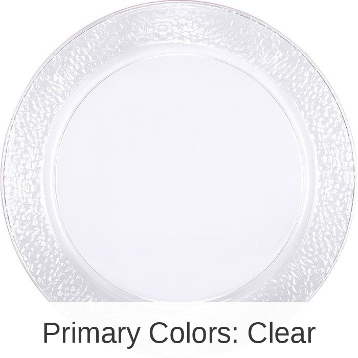 24/Case Bulk Clear Pebble Plastic Trays