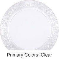 24/Case Bulk Clear Pebble Plastic Trays
