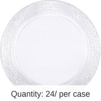 24/Case Bulk Clear Pebble Plastic Trays