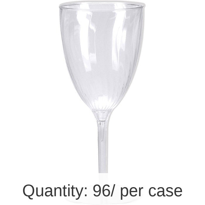 96/Case Bulk Clear 8 oz Plastic Wine Glasses